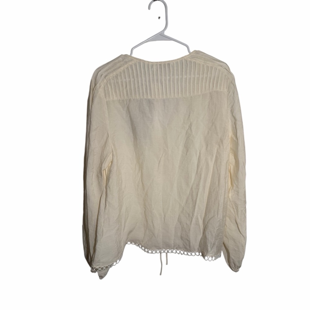 Johnathan Simkhai Rhodes summer lace up cream blouse NWT - Picture 5 of 9